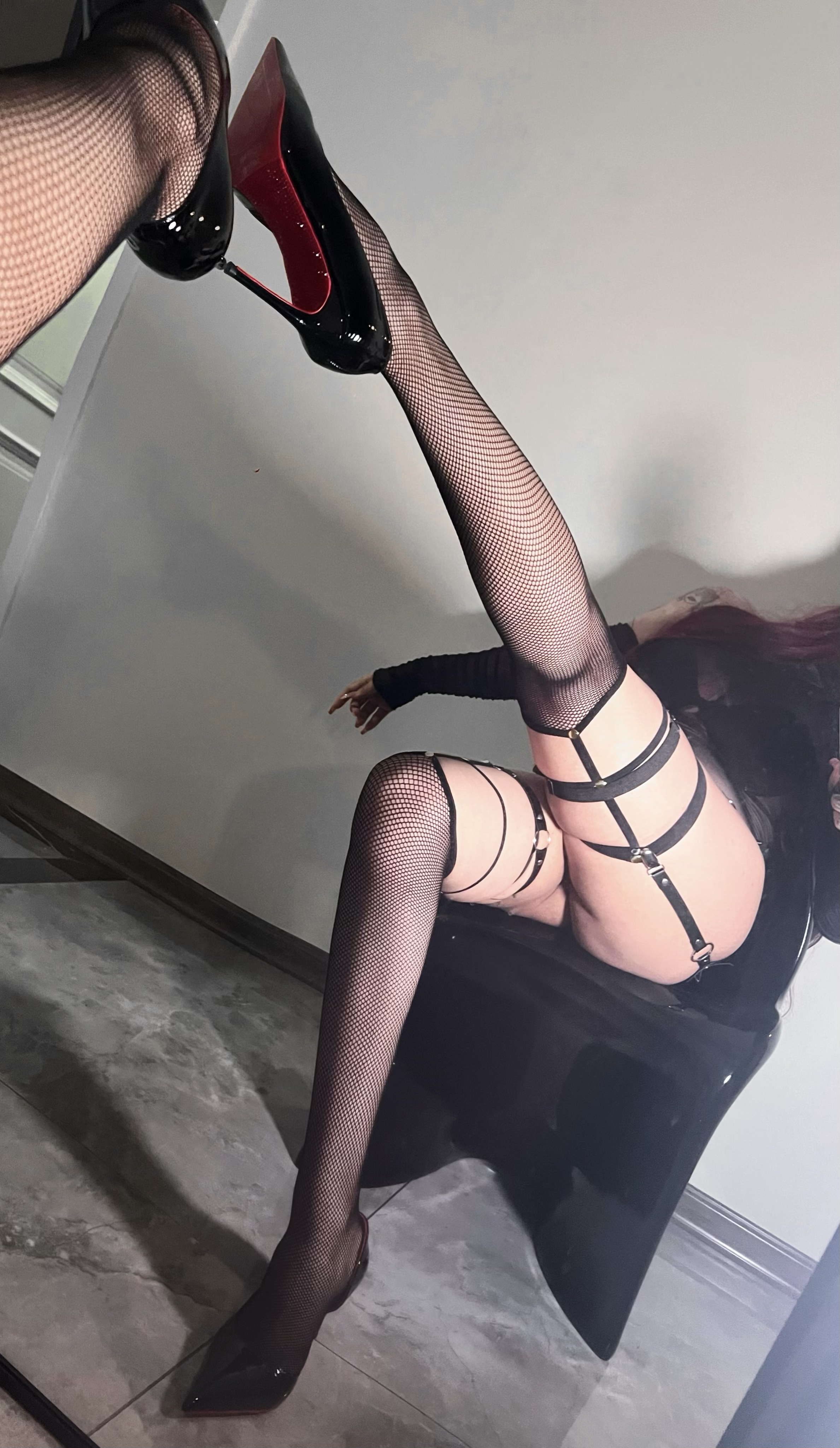 希希Gina - 渔网黑纱女王 第6张图片