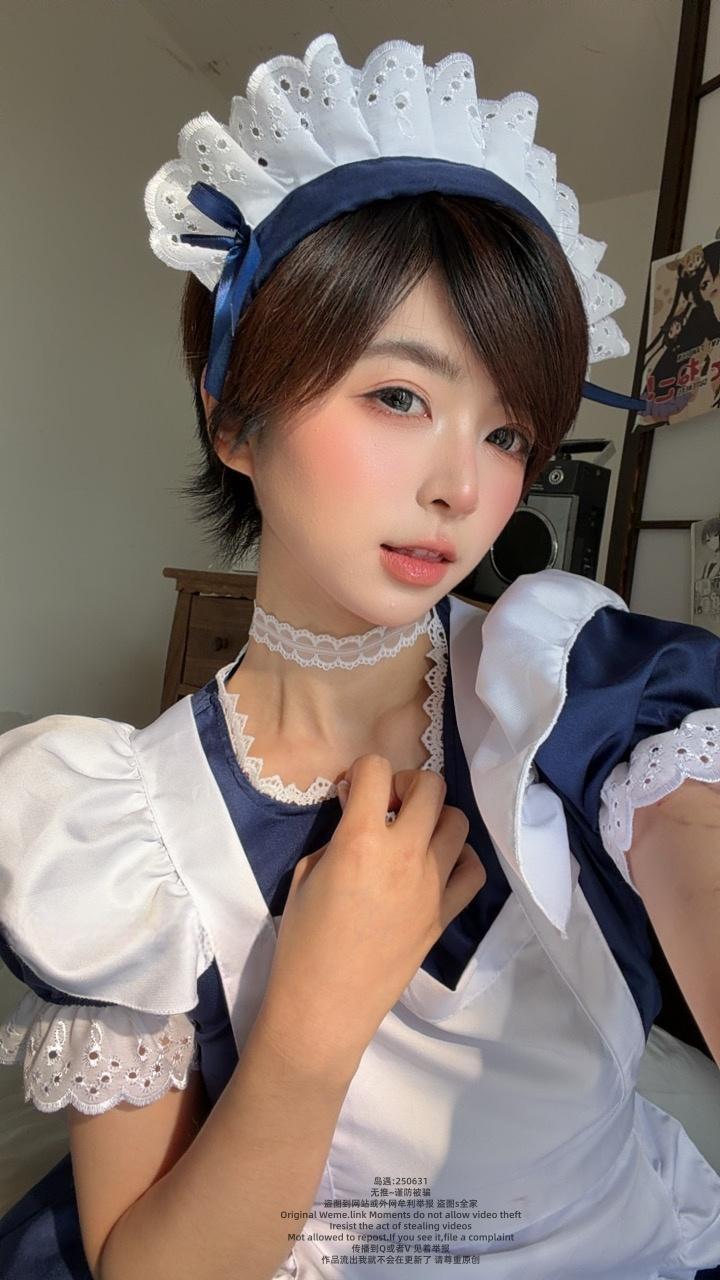 短发那只猫 - 日式白丝女仆 第3张图片